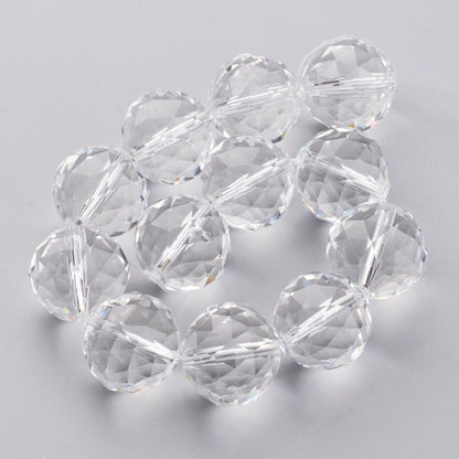 Glass Bead Faceted Round 19.5MM 1pc