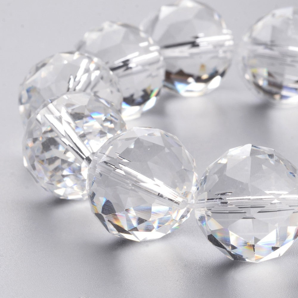 Glass Bead Faceted Round 19.5MM 1pc