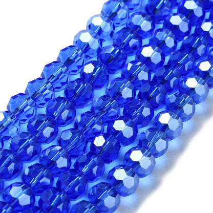 Perles de verre facetées doré 8MM