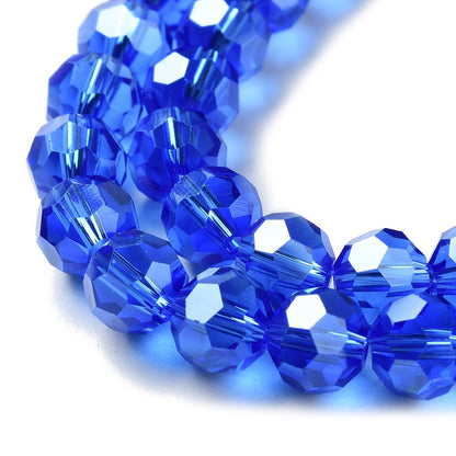 Perles de verre facetées doré 8MM