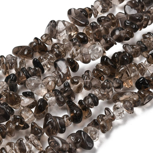 Smoky Quartz Gemstone Chip Beads - Alberta Bead Store