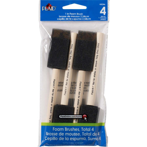 Foam Brush Set, 1" (4pc) | Crystals and Sun Signs