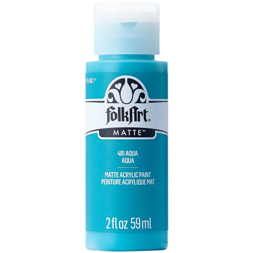 FolkArt Matte Acrylic Paint, 2 oz. - Aqua | Alberta Bead Store