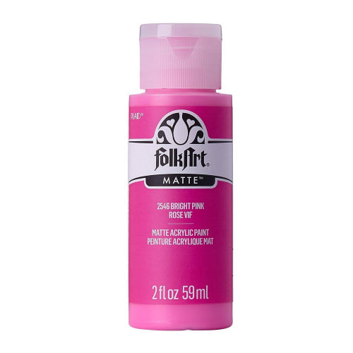 FolkArt Matte Acrylic Paint, 2 oz. - Bright Pink | Alberta Bead Store