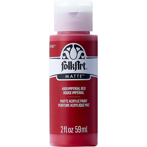 FolkArt Matte Acrylic Paint, 2 oz. - Imperial Red | Alberta Bead Store