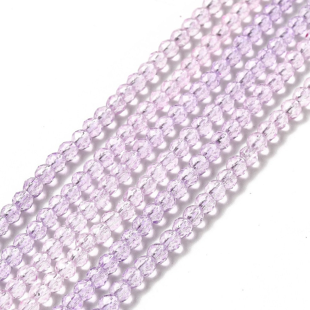 Glass Bead Gradient Purple Pink Faceted Round 3mm - Alberta Bead Store