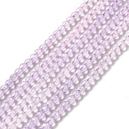 Glass Bead Gradient Purple Pink Faceted Round 3mm - Alberta Bead Store
