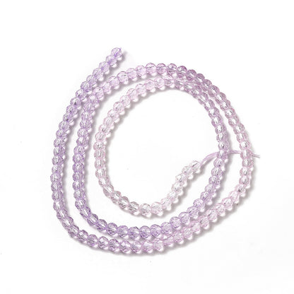 Glass Bead Gradient Purple Pink Faceted Round 3mm - Alberta Bead Store
