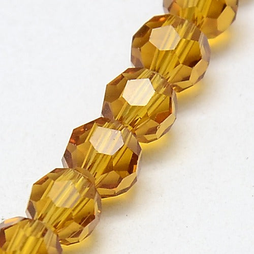 Glass Bead Faceted Goldenrod 8MM