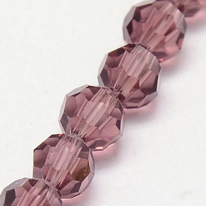 Glass Bead Faceted Old Rose 8MM