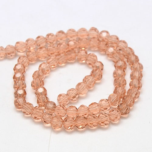 Glass Bead Faceted Salmon 8MM