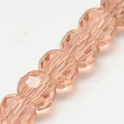 Glass Bead Faceted Salmon 8MM