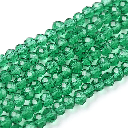 Glass Bead Rondelle Sea Green 6x5mm