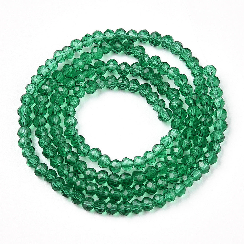 Glass Bead Rondelle Sea Green 6x5mm