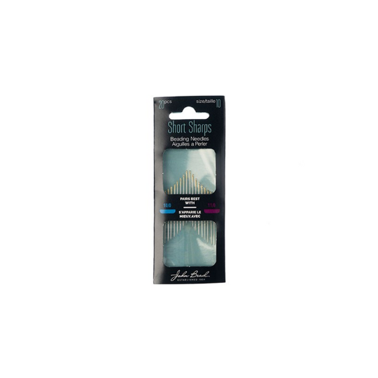 Gold Eye Beading Needle Short and Sharps Size 10 - Alberta Bead Store