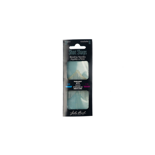 Gold Eye Beading Needle Short and Sharps Size 10 - Alberta Bead Store