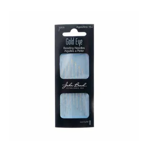 Gold Eye Beading Needle Size 11 7pc