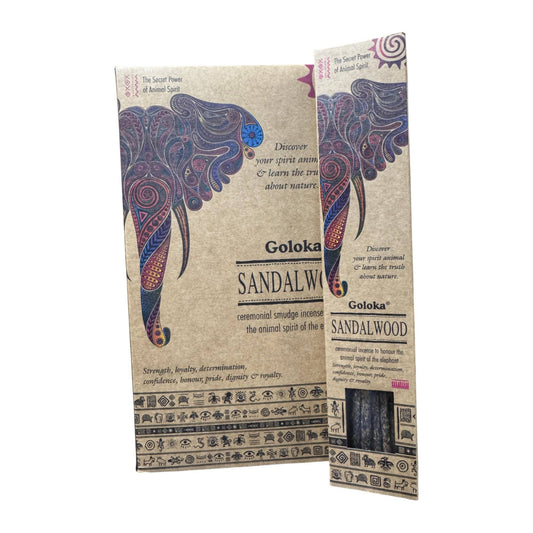Goloka Sandalwood Smudged Incense 8 Sticks