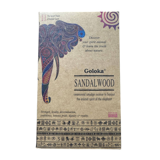 Goloka Sandalwood Smudged Incense 8 Sticks