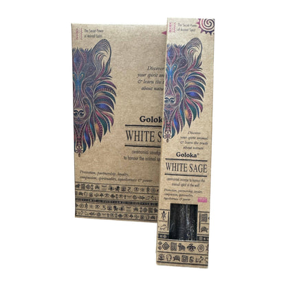 Goloka White Sage Smudged Incense 8 Sticks