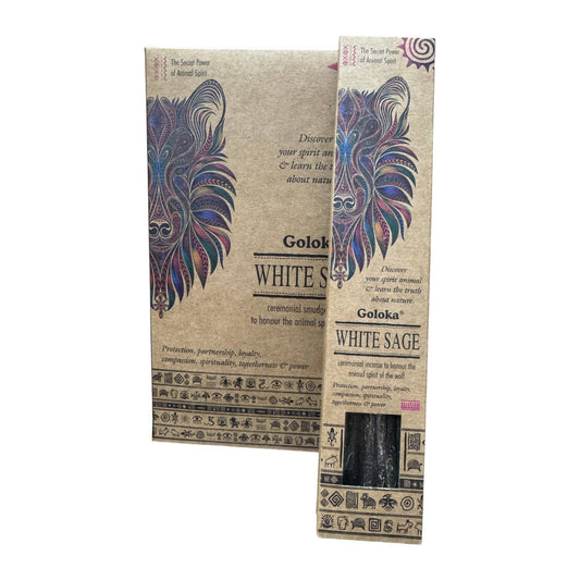 Goloka White Sage Smudged Incense 8 Sticks