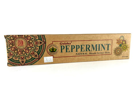 Goloka Organika  Peppermint Incense - Premium  from Goloka Malasha Incense - Shop now at Crystals and Sun Signs Co