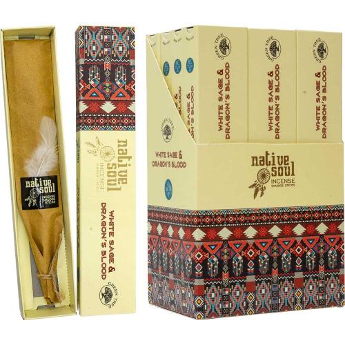 Native Soul Incense 15gr White Sage& Dragon's Blood | Green Tree