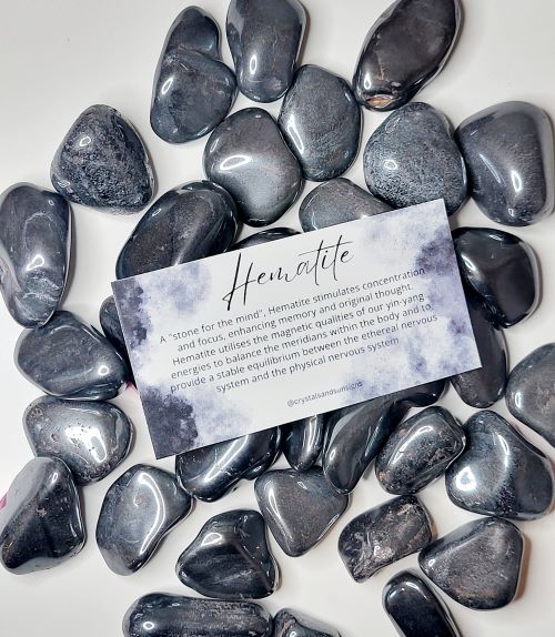 Hematite Tumbled Stone | Crystals and Sun Signs Co