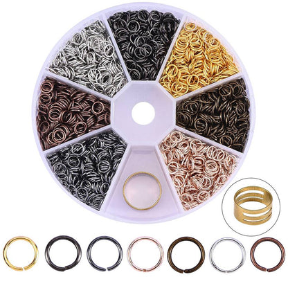 Jump Ring Mixed Color 6mm 21 gauge