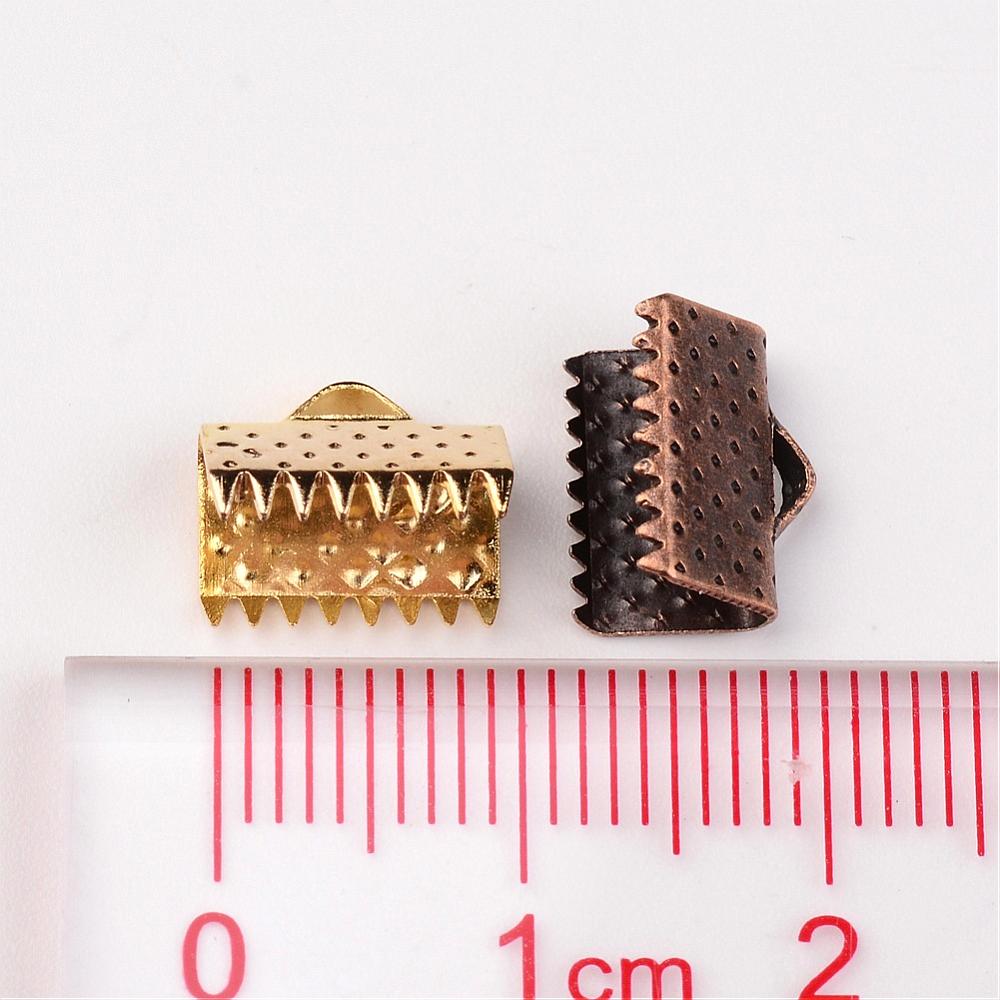Ribbon Crimp Ends Mixed 120pc