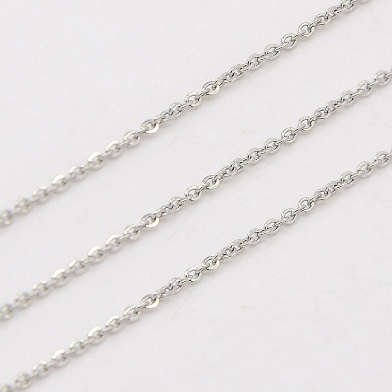 Cable Chain Flat Oval 304SS 2x1.5mm 10m Roll - Alberta Bead Store