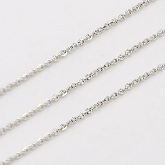 Cable Chain Flat Oval 304SS 2x1.5mm 10m Roll - Alberta Bead Store