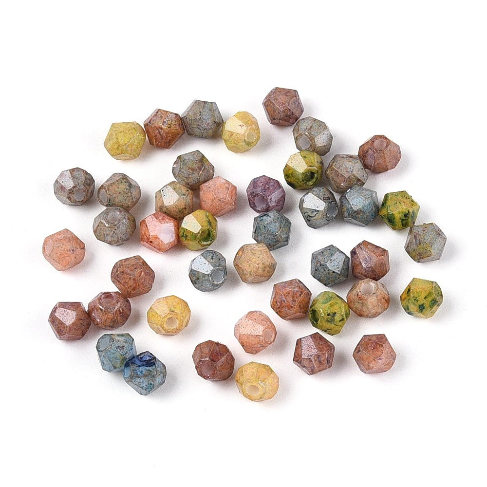 Picasso Glass Bead Bicone 50pc Mixed
