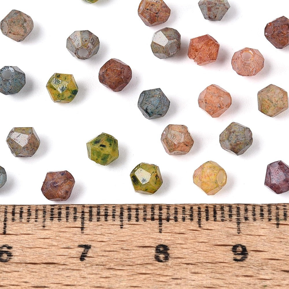 Picasso Glass Bead Bicone 50pc Mixed