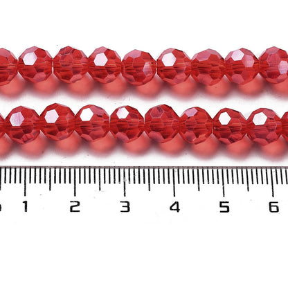Perles de verre facetées doré 8MM