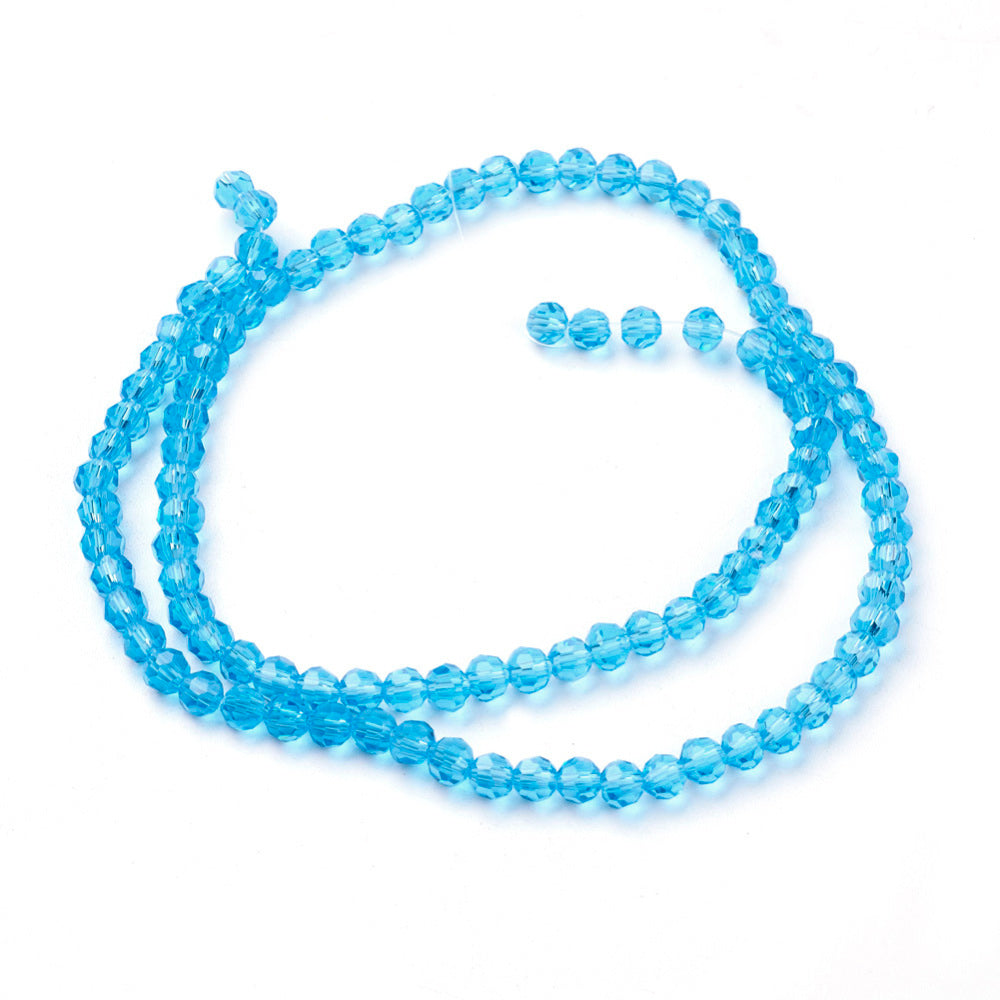 Glass Bead Faceted Sky Blue 6MM