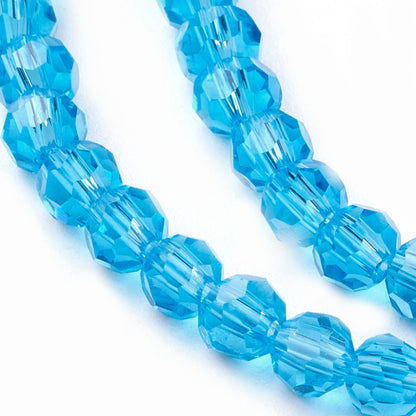 Glass Bead Faceted Sky Blue 6MM