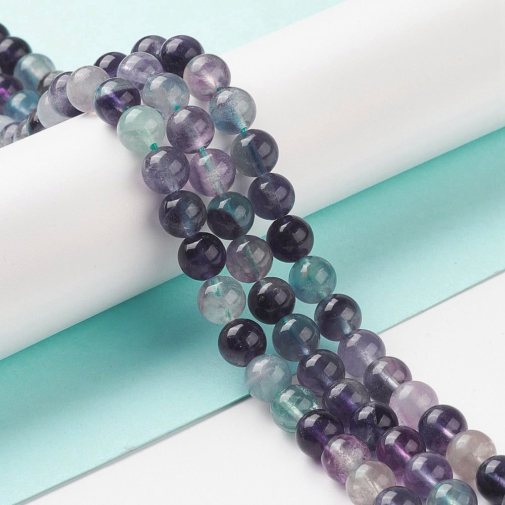 Perle de pierre gemme de fluorite