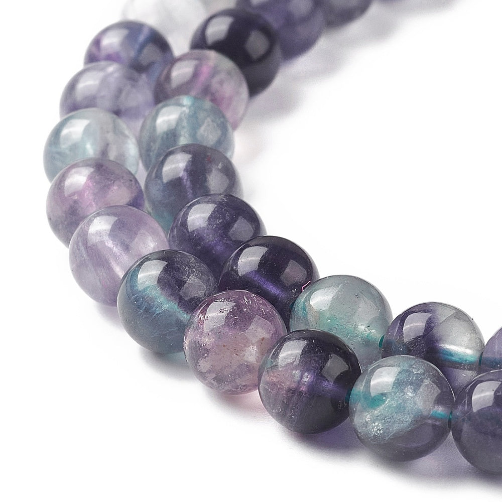 Perle de pierre gemme de fluorite
