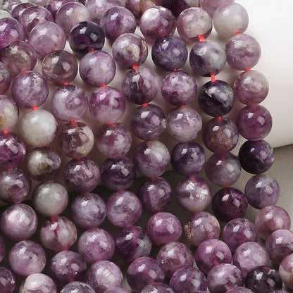 Perles de lépidolite
