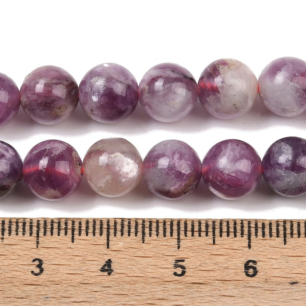 Perles de lépidolite
