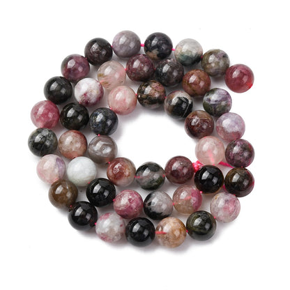 Perles de pierres précieuses de tourmaline noire