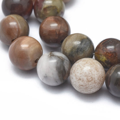 Petrified Wood Round Bead