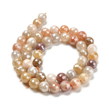 Silk Jade Electroplated Faceted Gemstone Bead - Alberta Bead Store