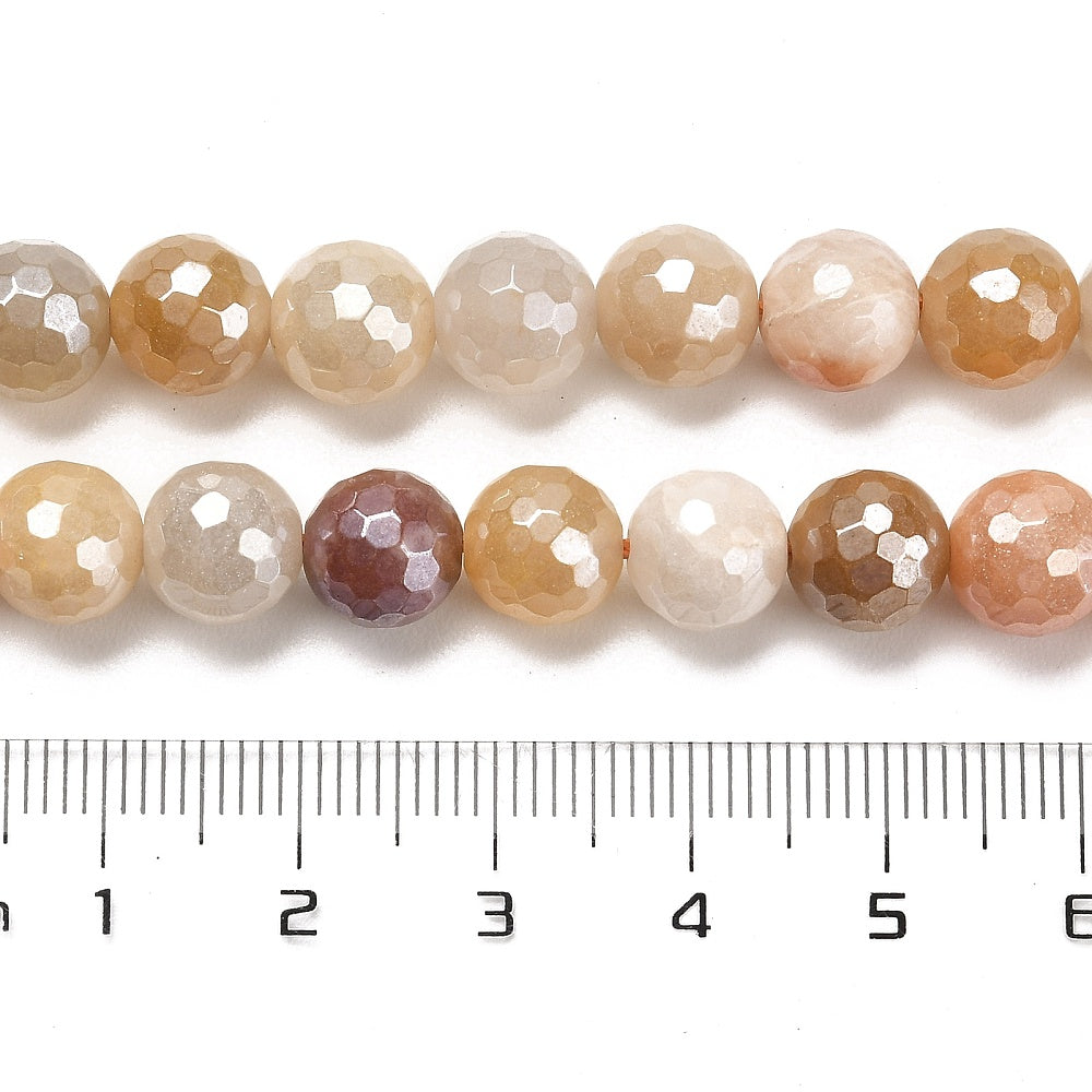 Silk Jade Electroplated Faceted Gemstone Bead - Alberta Bead Store