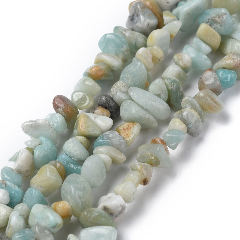 Flower Amazonite Gemstone Chip Beads