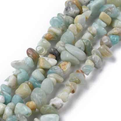 Flower Amazonite Gemstone Chip Beads