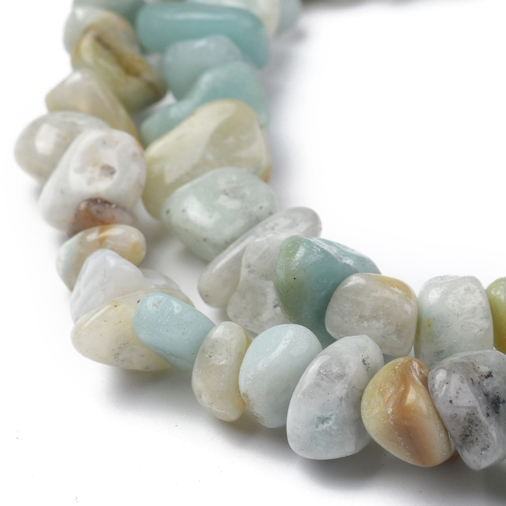 Flower Amazonite Gemstone Chip Beads