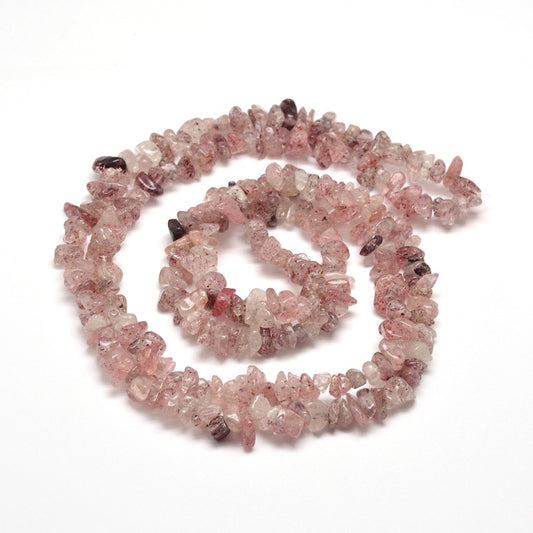 Strawberry Quartz Gemstone Chip Bead