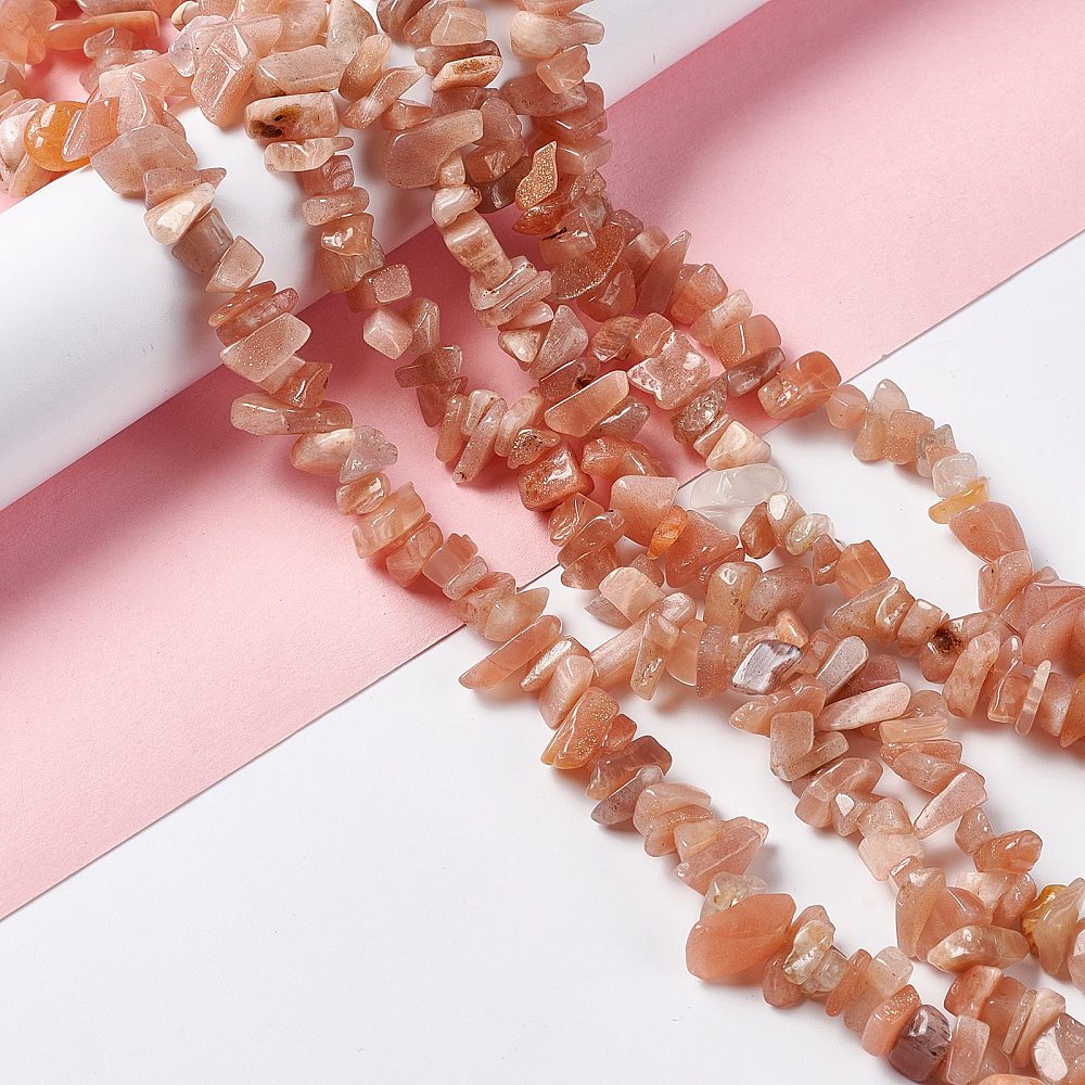 Sunstone Gemstone Chip Bead
